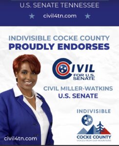 An Endorsement from Indivisible Cocke County for Civil Miller-Watkins for United States Senator